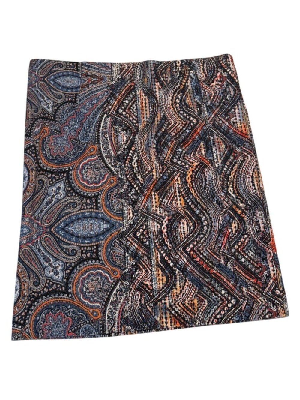 J Jill Paisley Pull On Straight Pencil Skirt Size Medium - Picture 2 of 7